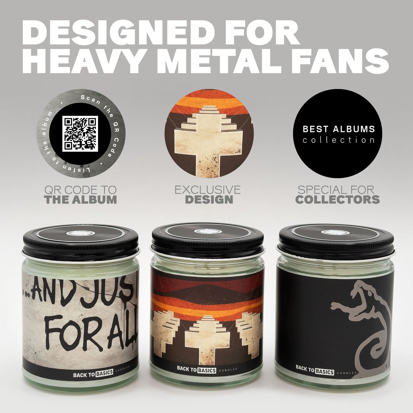 Metallica Best Albums Candle Set