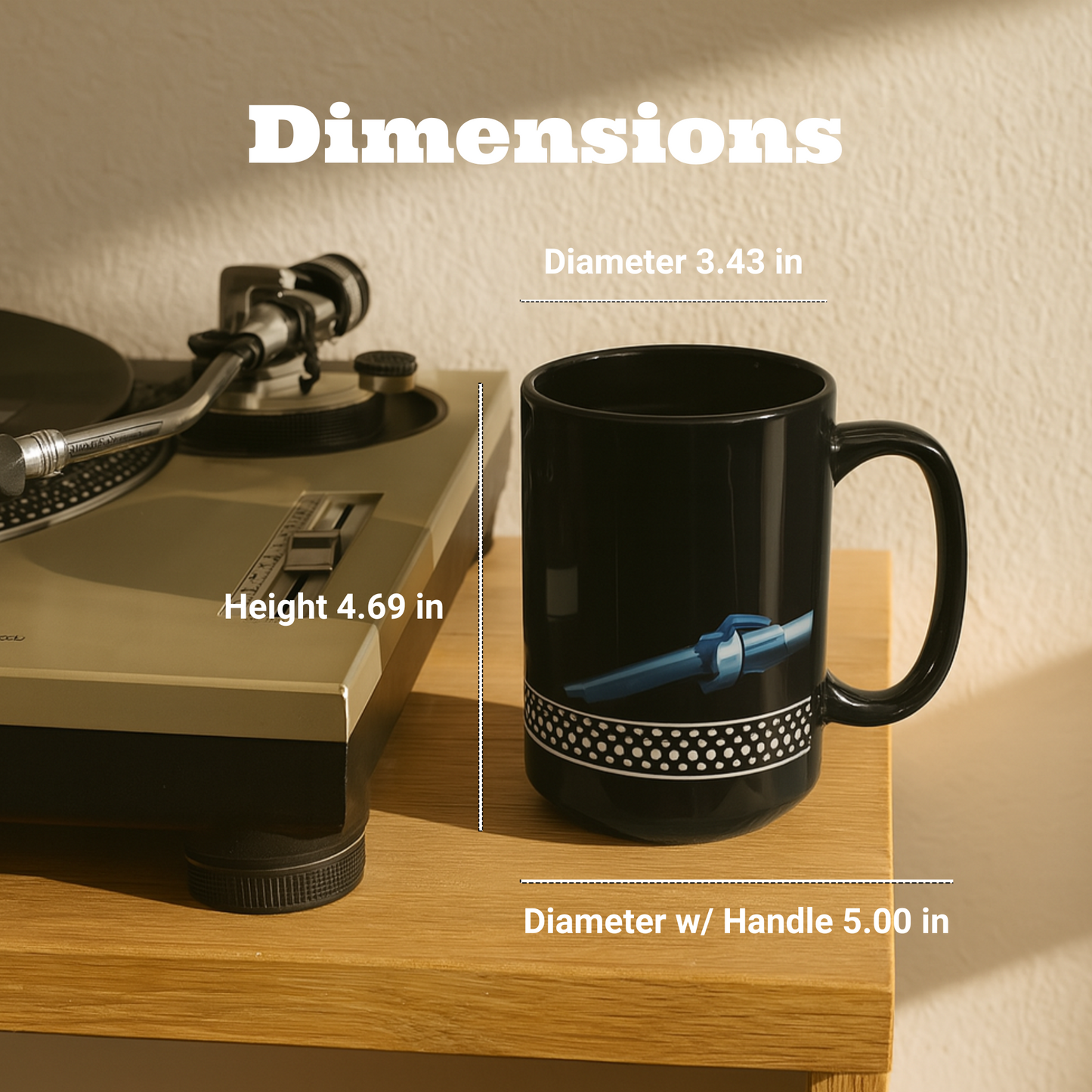 Vinyl Sounds Better Black Mug